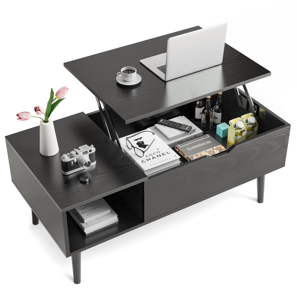 Lift-Top Coffee Table with Hidden Storage – Modern Living Room Table