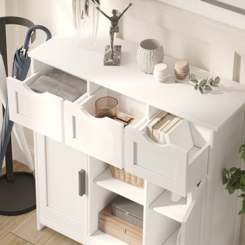 Wooden Storage Cabinet with Drawers & Shelves – Buffet, Coffee Bar & Living Room Cabinet