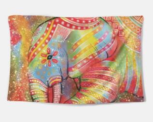 Decorative Wall Tapestry – Vibrant Polyester Fabric Wall Hanging