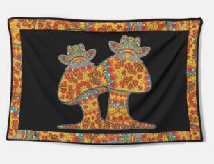 Decorative Wall Tapestry – Vibrant Polyester Fabric Wall Hanging