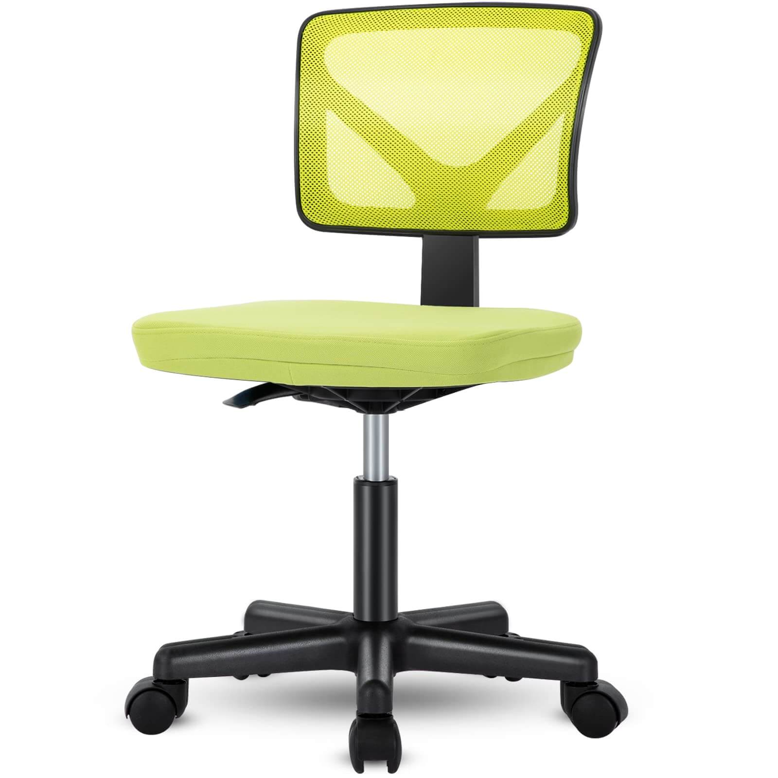Low Back Mesh Armless Office Chair – Swivel Desk Chair with Height Adjustment