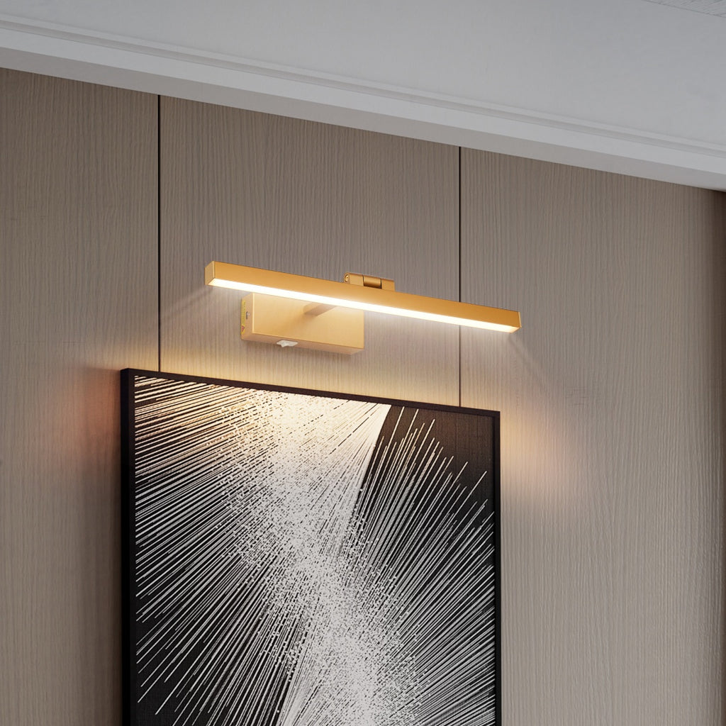 Aurelius™ 16" Brushed Gold LED Vanity Light – Modern Bathroom Fixture