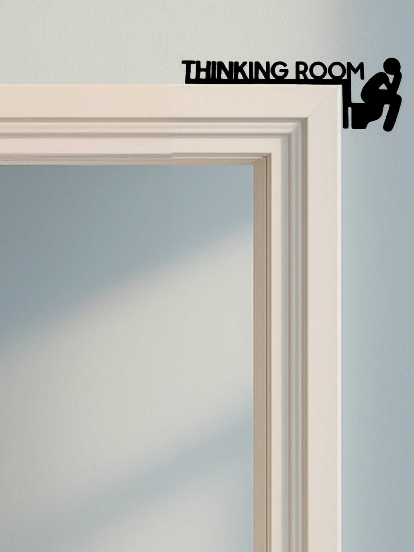 Modern Metal Bathroom Door Sign – Stylish Restroom Wall Sculpture