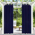 Outdoor Curtain Panel – 50"x96" Dark Blue Grommet Porch & Pergola Curtain