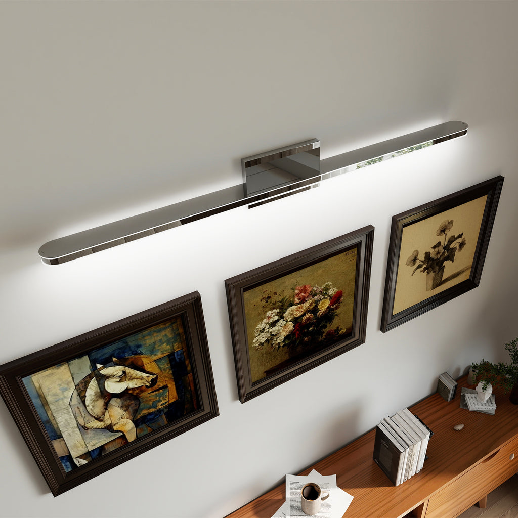 39" Dimmable Chrome LED Vanity Light – Modern Bathroom Bar Fixture