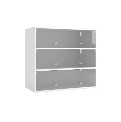 Shoe Storage Cabinet with RGB LED Lights – Glass Door Display Shoe Box