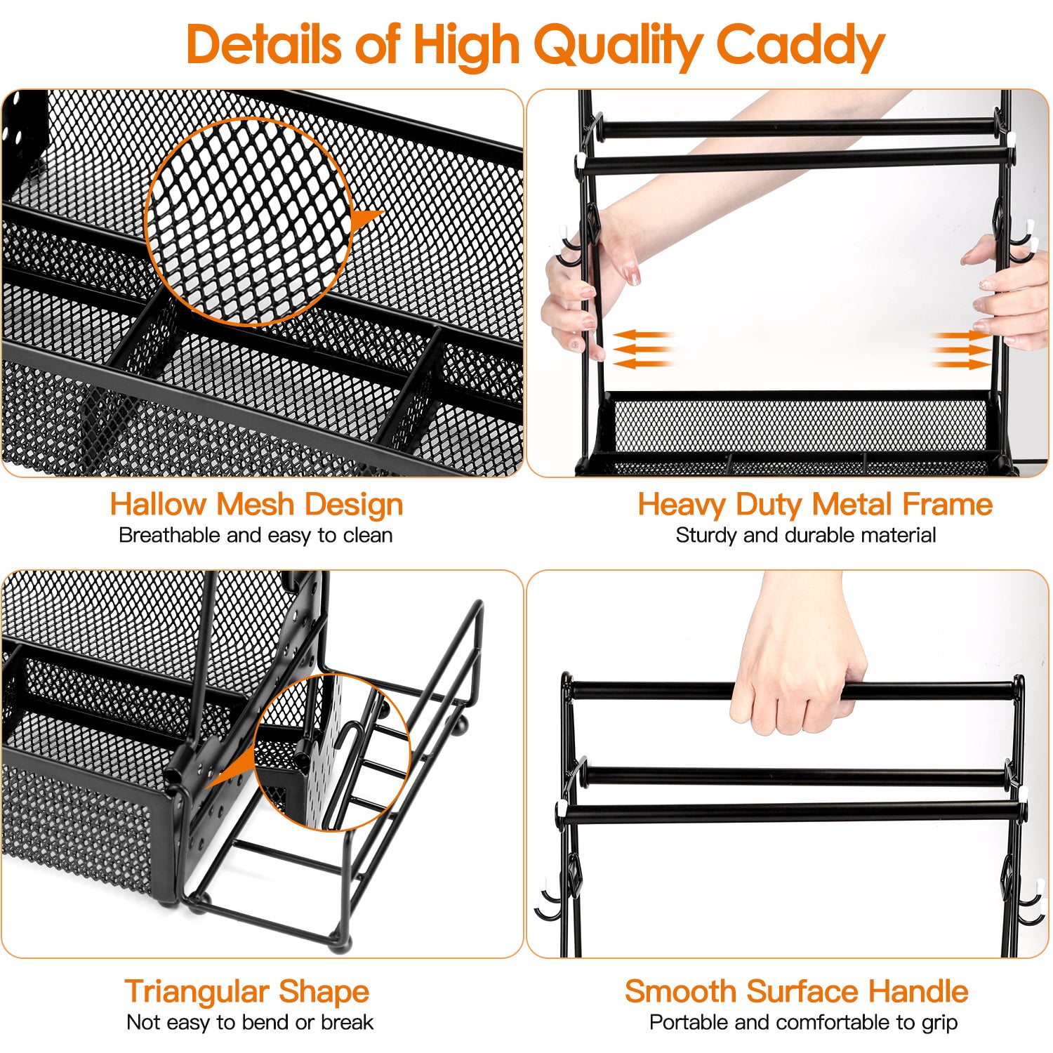 Grill Utensil Caddy with Paper Towel Holder – BBQ Organizer with Hooks & Basket