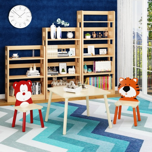 Solid Wood Kids Table & 2 Chair Set – Children’s Activity Play Table
