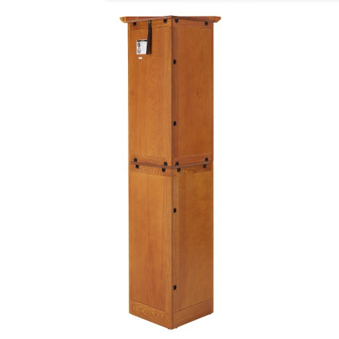 72" Corner Kitchen Pantry Cabinet – 4-Tier, 8-Door Tall Storage with Adjustable Shelves