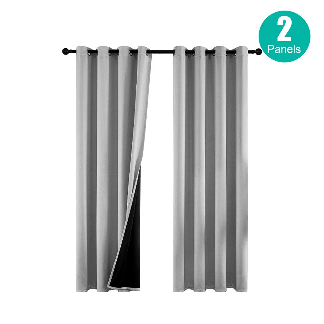 Blackout Curtains – Set of 2 Thermal Insulated Grommet Panels (52"x63")