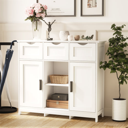 Wooden Storage Cabinet with Drawers & Shelves – Buffet, Coffee Bar & Living Room Cabinet