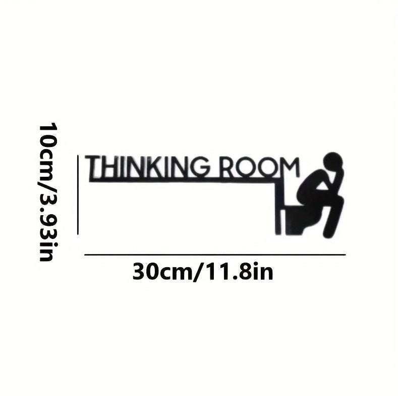 Modern Metal Bathroom Door Sign – Stylish Restroom Wall Sculpture