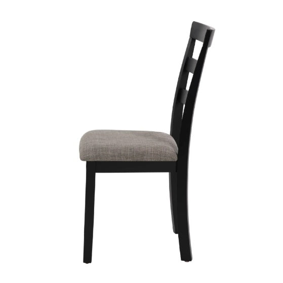 Farmhouse Dining Chairs – Set of 2 Solid Wood Ladder Back Kitchen Chairs