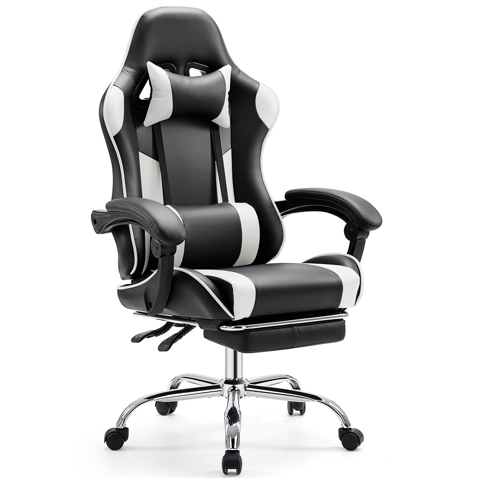 Ergonomic Gaming Chair – Reclining Racing Style with Lumbar & Headrest Support