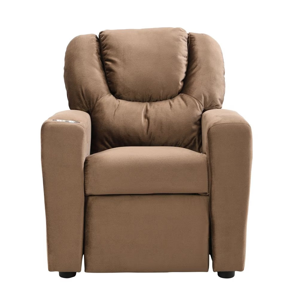 Kids Recliner Chair with Cup Holders – Upholstered Toddler Couch & Lounger