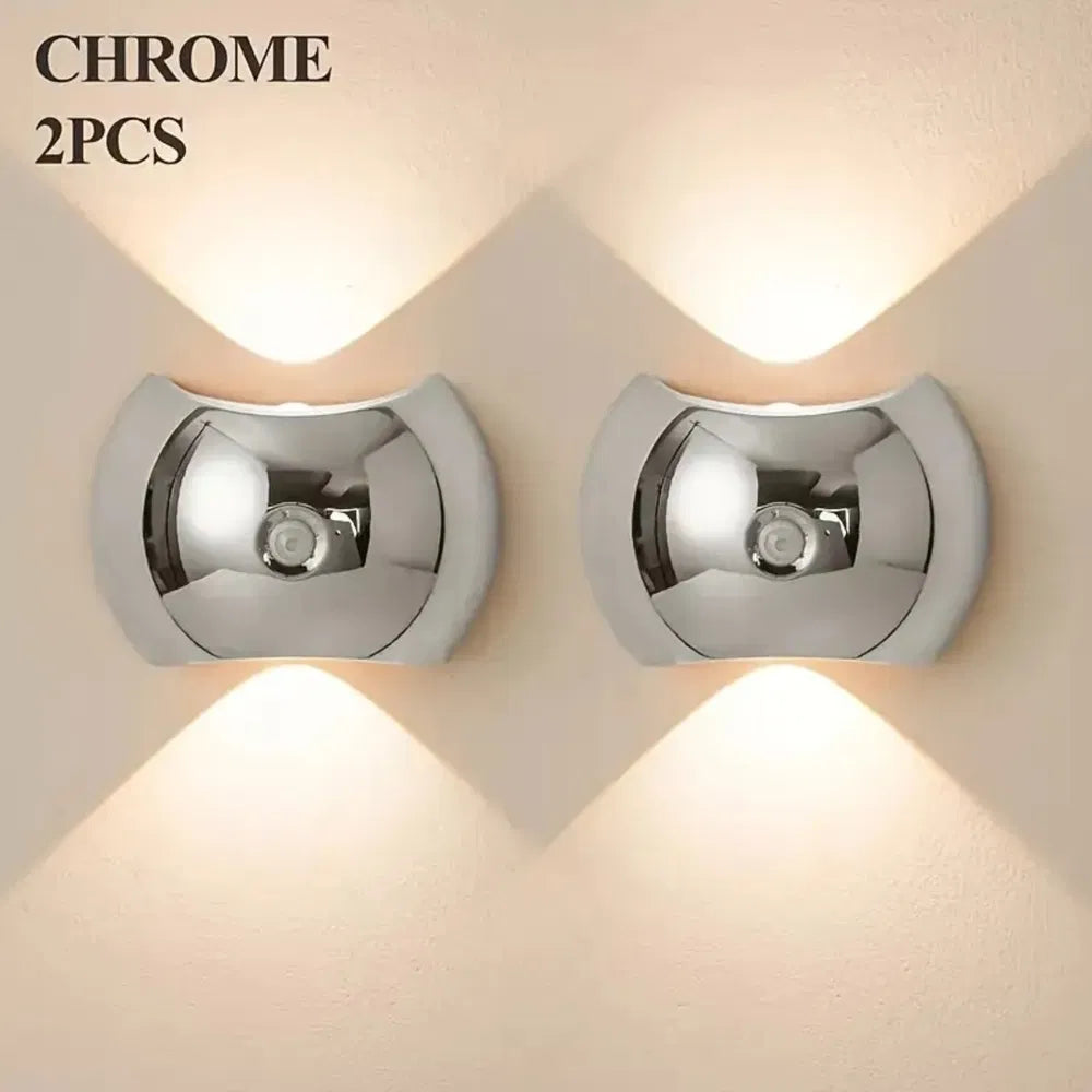 Rechargeable LED Wall Sconce – Motion Sensor, 3 Color Modes, Magnetic Mount (2-Pack)