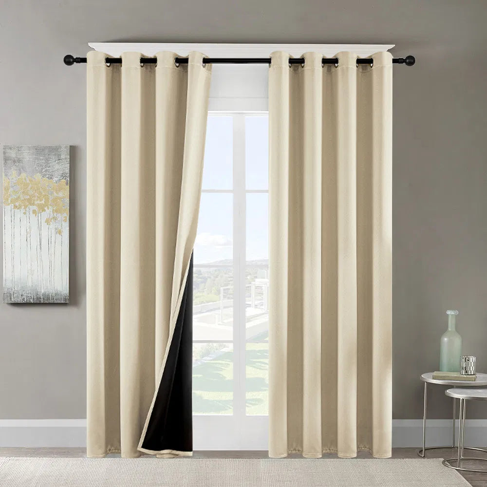 Blackout Curtains – Set of 2 Thermal Insulated Grommet Panels (52"x63")