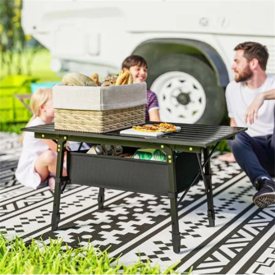 Portable Aluminum Folding Table – Adjustable Height Camping & Outdoor Table