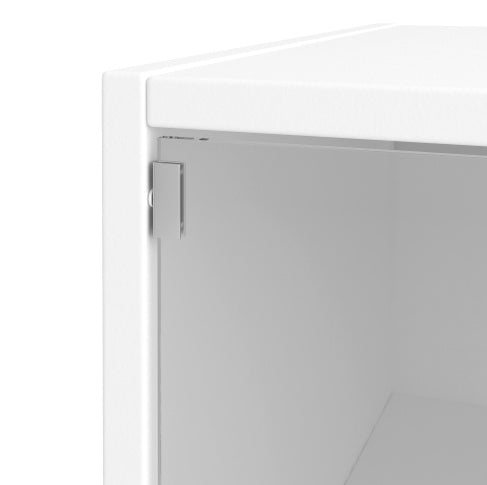 Shoe Storage Cabinet with RGB LED Lights – Glass Door Display Shoe Box