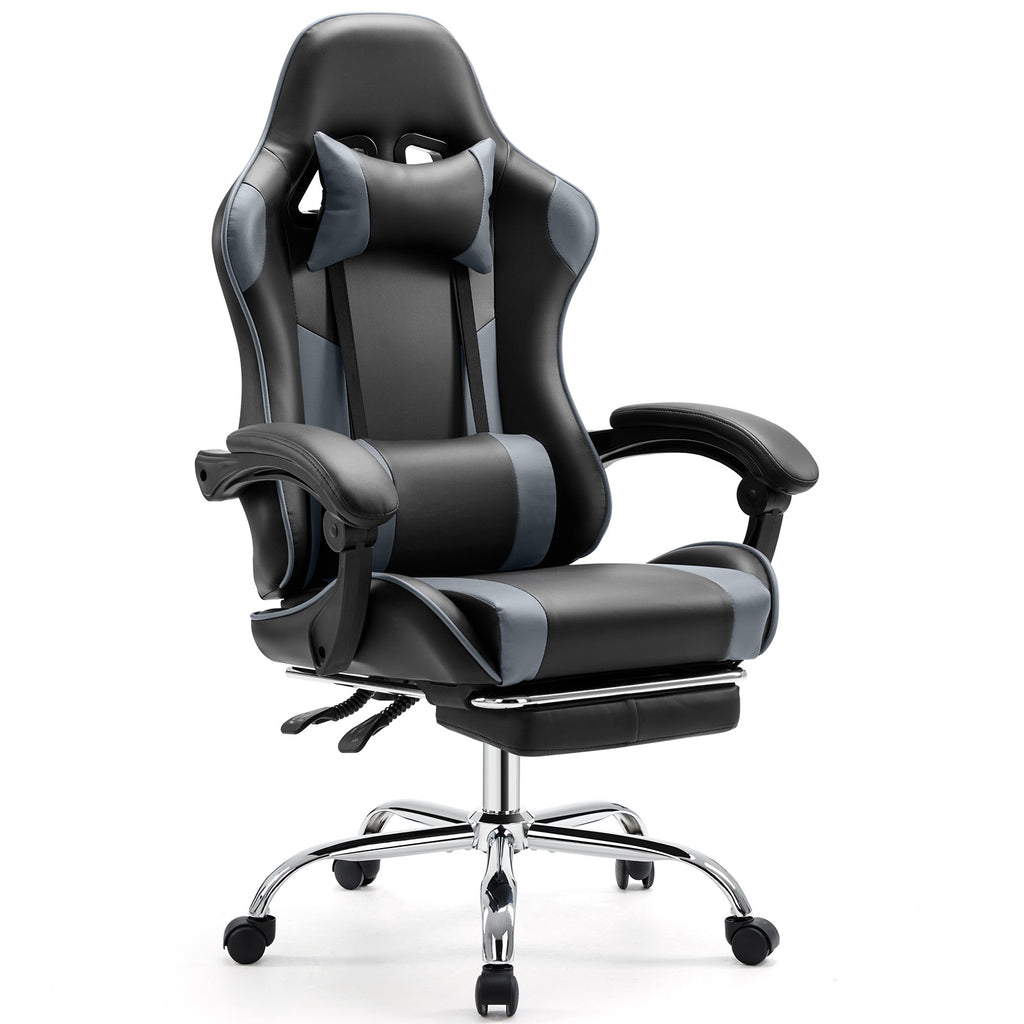 Ergonomic Gaming Chair – Reclining Racing Style with Lumbar & Headrest Support