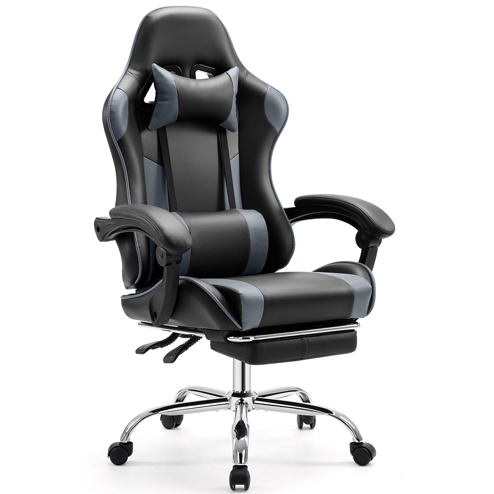 Ergonomic Gaming Chair – Reclining Racing Style with Lumbar & Headrest Support