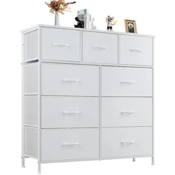 Tall White Dresser with Drawers – Bedroom Storage Cabinet