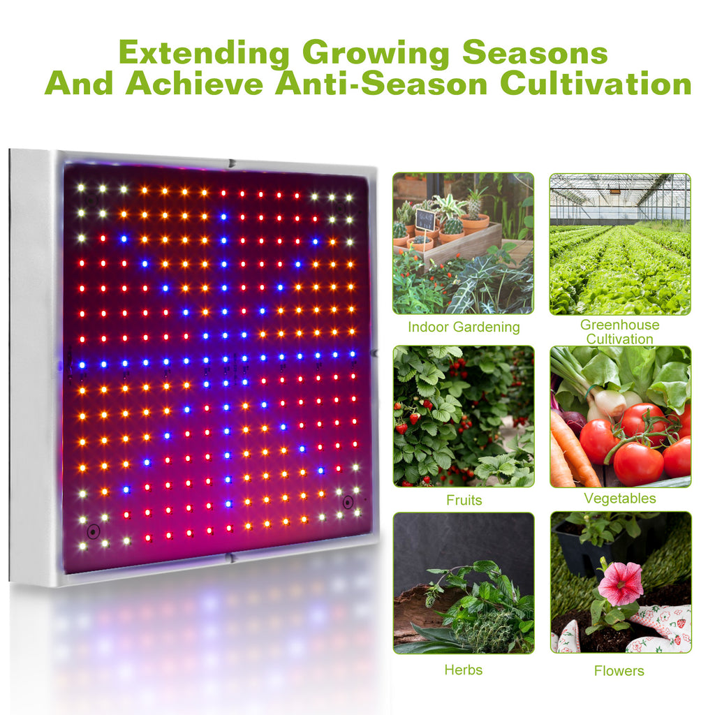 Full Spectrum LED Grow Light – 225 LEDs, 15W Hanging Plant Light