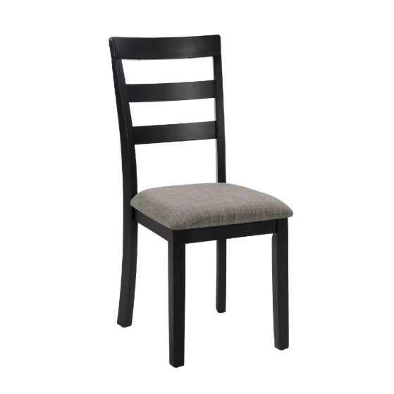 Farmhouse Dining Chairs – Set of 2 Solid Wood Ladder Back Kitchen Chairs