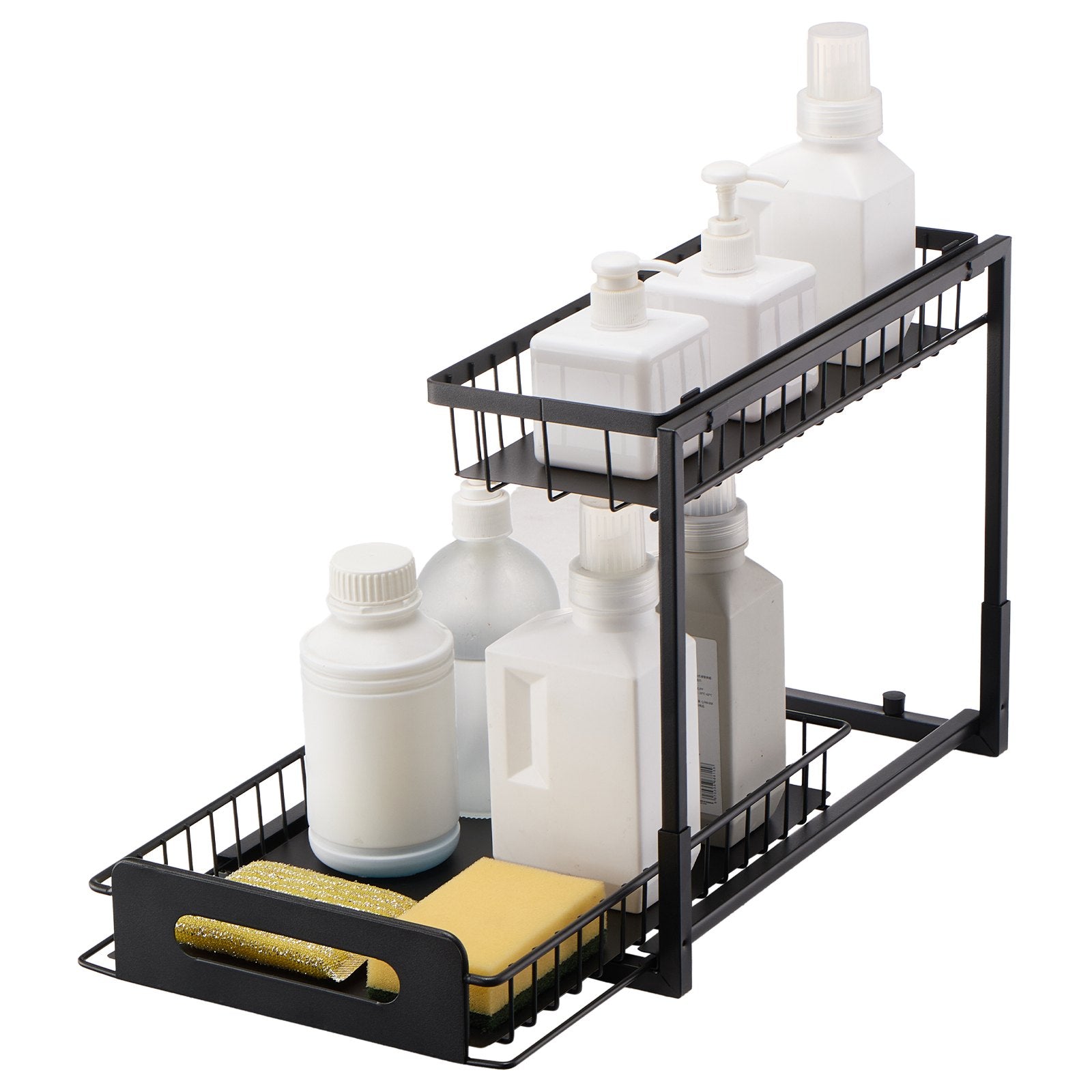 2-Tier Pull-Out Under Sink Cabinet Organizer – Sliding Storage for Kitchen & Bathroom
